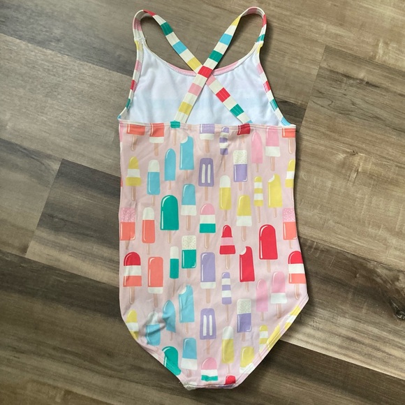 [Boden] Popsicle Stripe Print One Piece Swimsuit 8-9 Y - Picture 3 of 7